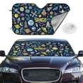 thumbnail image 2 of Balery Colorful Space Print Car Windshield Sun Shade,Windshield Sunshade for Car Pickup Truck SUV Accessories-Small, 2 of 7