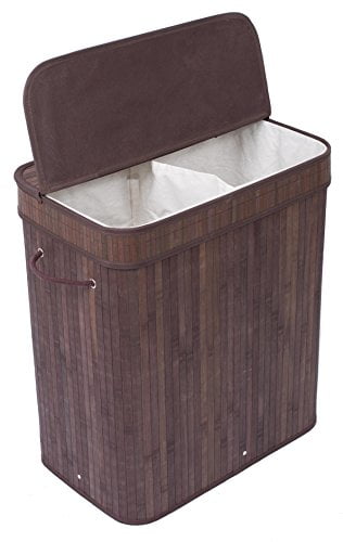 double laundry hamper with lid