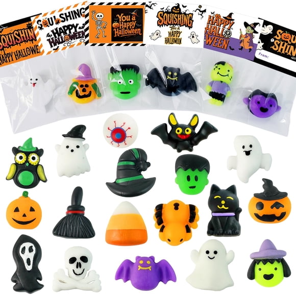 Juguetes antiestrés mochi Halloween DKJOAZ, paquete de 24, recuerdos para fiesta