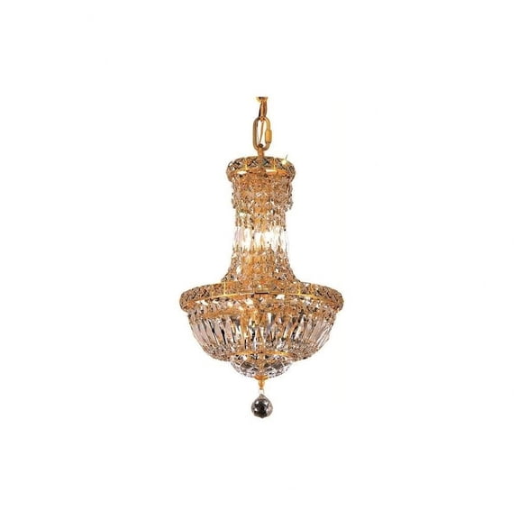Six Light Pendant-Gold Finish-Royal Cut Crystal Type Bailey Street Home 390-Bel-3336640