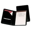 Black Nappa Leather Padfolio with Suede Lining (Black)