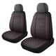 thumbnail image 1 of Fundas para asientos de coche CAROMOP, piel sintética, 2 partes delanteras, negras y rojas, 1 of 8