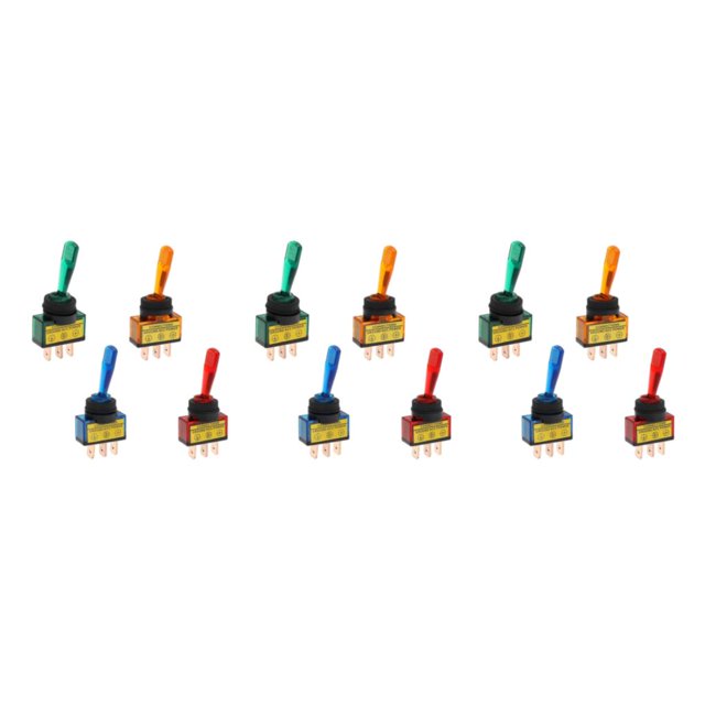 Guardoinrt 4Pcs Durable Compatible 4Pcs 12V DC 20A Commutateur à Bascule RV Expérience Polyvalent 3Set