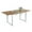 Oak+White, variant on GZXS Modern Extendable Dining Table with Metal Legs and Self-Storing Leaf, 55.11"-70.86" Adjustable Length Kitchen Table, Space-Saving Design for Dining Room or Living Room (Walnut and Black)