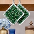 thumbnail image 2 of Green, Pot Holders for Kitchen Heatproof Potholder, 3 Pack St. Patrick's Day Shamrock Spring Checkered Hot Pads Multipurpose Oven Pads Cloth Potholders Trivet for Cooking Baking, 2 of 8