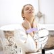 thumbnail image 2 of 4 muñequeras para lavado de cara para maquillaje, yoga, deportes, ducha, diadema facial, spa, muñequeras elásticas para mujeres y niñas, evita que el líquido se derrame en los brazos (Violeta Azul) Rojo Verde, 2 of 5