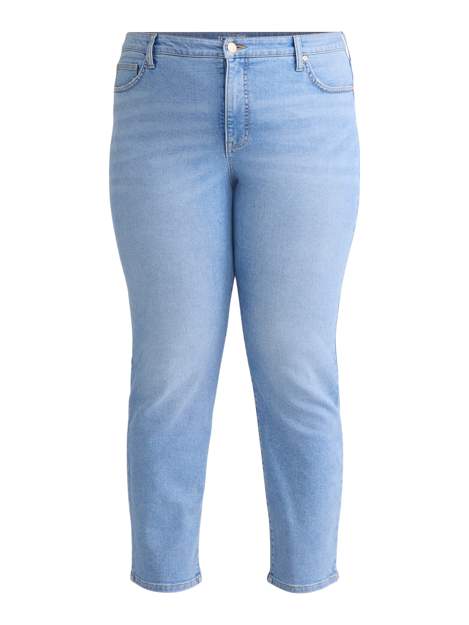 Terra & Sky Women's Plus Size Straight Leg Skinny Jeans