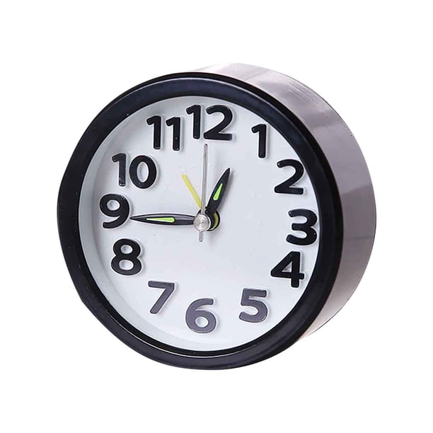 Cama rectangular pequeña, luz de alarma de quars, portátil, para viaje, dormitorio, oficina, moderno, luz LED, diseño compacto, metal, para viaje, luz de noche, portátil, para viaje, para