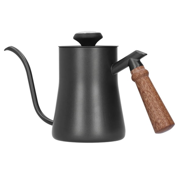 Coffee Pot, Anti-corrosion Stainless Steel Long Narrow  Hand Drip Coffee Pot, 650ml For Pour Coffee Make Coffee Home Coffee Shop Black