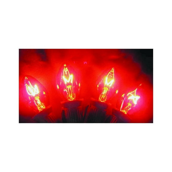 J Hofert C7 Replacement Light Bulb Decorative Incandescent - 5W Candelabra Base - Red