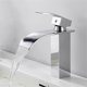 thumbnail image 4 of Waterfall Faucet for Bathroom Sink, Brass, Basin Mixer Tap for Hot and Cold Water, Single Handle Waterfall Bathroom Sink Faucets, 4 of 5