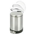 thumbnail image 5 of Glad Bathroom Trash Can, 1.2 Gallon Stainless Steel Small Step Garbage Bin with Lid, Silver, 5 of 7
