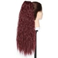 thumbnail image 3 of MY-LADY Drawstring Corn Wave Ponytail Curly Clip in Hair Bun Extensions Synthetic Long Hair for Women Black Brown Blonde 18", 3 of 7