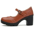 thumbnail image 3 of DADAWEN Chunky Mid-Heel Platform Mary Jane Pumps for Women Square Toe Oxfords Dress Shoes Brown 7 US, 3 of 6
