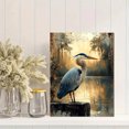 thumbnail image 2 of Qisvanset Framed Canvas Wall Art 12x16 Inch Blue Heron Lake Wildlife Coastal Marsh Wall Decor, 2 of 5