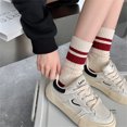 thumbnail image 4 of 1/2/3PAIRS -tube Socks Fashionable Soft Unique Striped Socks Niche Socks Socks Highest Evaluation Stockings Multi-function Style B 2pairs, 4 of 6