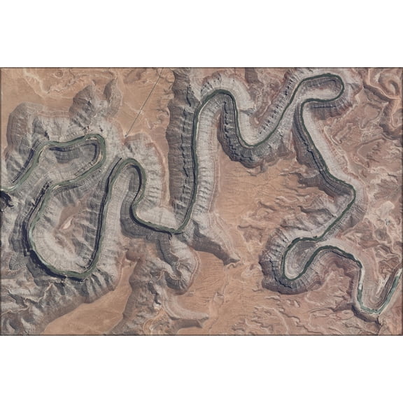 24"x36" Gallery Poster, entrenched meanders of San Juan River, Goosenecks State Park