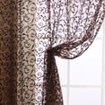 thumbnail image 2 of Cortina de ventana Planta Patrón floral Gasa transparente Tul Drape Cenefas Café Tmvgtek Oficina Multiescena Multifunción, 2 of 6