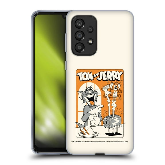 Head Case Designs Officially Licensed Tom and Jerry Illustration Laugh And Toasted Soft Gel Case Compatible with Samsung Galaxy A33 5G (2022)