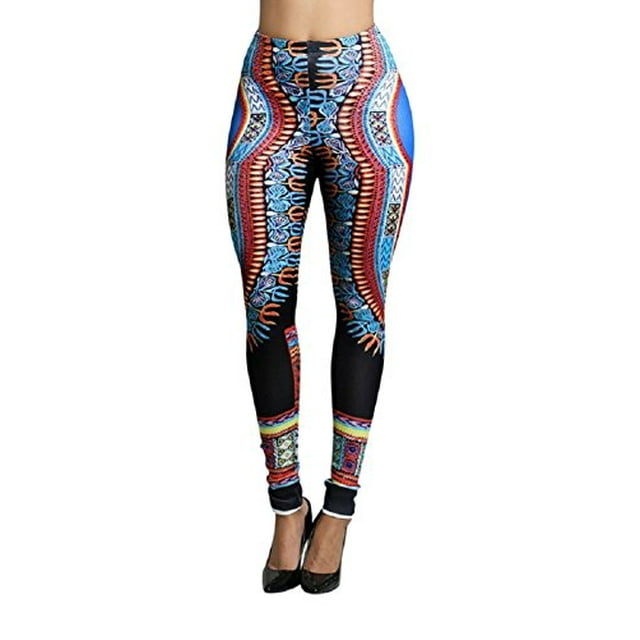 2Chique Boutique Pantalon de Plongée pour Femmes à Imprimé Tribal Coloré (Grand)