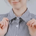 thumbnail image 5 of Faux Collier pour Femmes Rayé Blanc Pointu Collier Détachable Accessoire Décoratif 1 Pce, 5 of 5