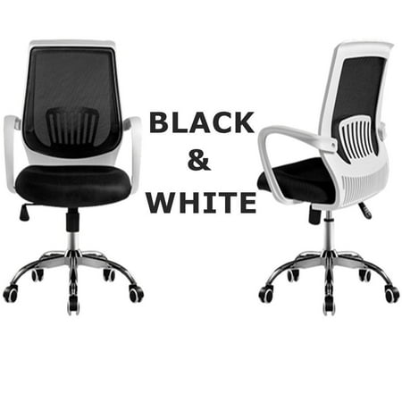 Magshion Modern Mid Back Mesh Drafting Computer Office Desk Chair Magshion Modern Mid Back Mesh Drafting Computer Office Desk Chair Commercial Task Chairs Black White
