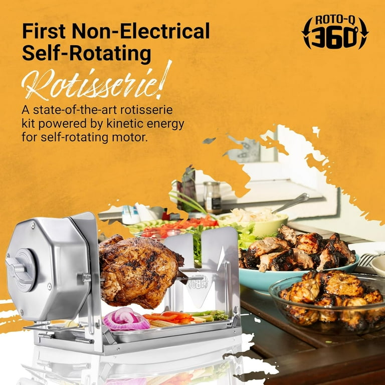 Battery powered rotisserie outlet