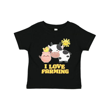 

Inktastic I Love Farming- Farm Animals Gift Toddler Boy or Toddler Girl T-Shirt