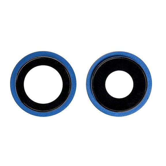 Replacement Rear Camera Glass Lens With Cover Bezel Ring For Apple iPhone 12 / iPhone 12 Mini - Blue