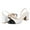 White, variant on Closed Toe Chunky Heels Slingback Pumps Block Dress Shoes Women Comfort Classic Splicing Pointy Cap Toe Low Heels Sandals 2.5 inch