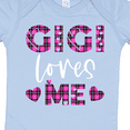 thumbnail image 3 of Inktastic My Gigi Loves Me Hearts in Pink Plaid Boys or Girls Baby Bodysuit, 3 of 4