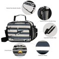 thumbnail image 3 of FORMRS Student Lunch Bag Insulated Reusable Cooler Box with Zipper Pockets, Dark Sharks, 3 of 9