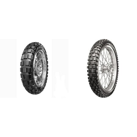 Dual Sport Front / Rear CONTINENTAL Tubeless Twinduro TKC80 Dual Sport Front & Rear Tire Set, 90/90T21 54T & 130/80S17 65T ()