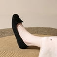 thumbnail image 5 of Xfvqtps Womens Casual Bow Flats Lightweight Breathable Shoes with Cushioned Insole Comfortable for Work Walking Travel Black, 5 of 8