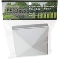 thumbnail image 3 of 4" x 4" Aluminium Pyramid Post Cap for Metal Posts - Pressure Fit - White, 3 of 9