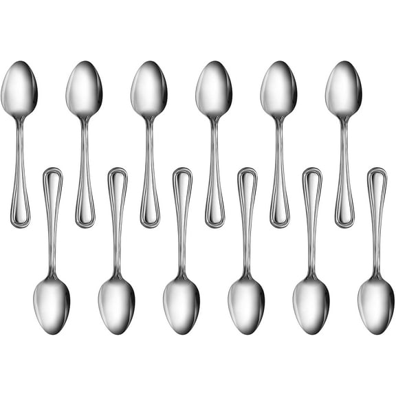 58147 Slimline Pattern, 18/0 Stainless Steel, Teaspoon, 6-Inch, Set of 12 Teaspoon (12-Pack)