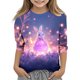 thumbnail image 2 of Blusas y camisas de manga larga con cuello redondo y estampado de Pascua, camiseta interior de cuello redondo y manga tres cuartos para niños de talla mediana y grande., 2 of 9