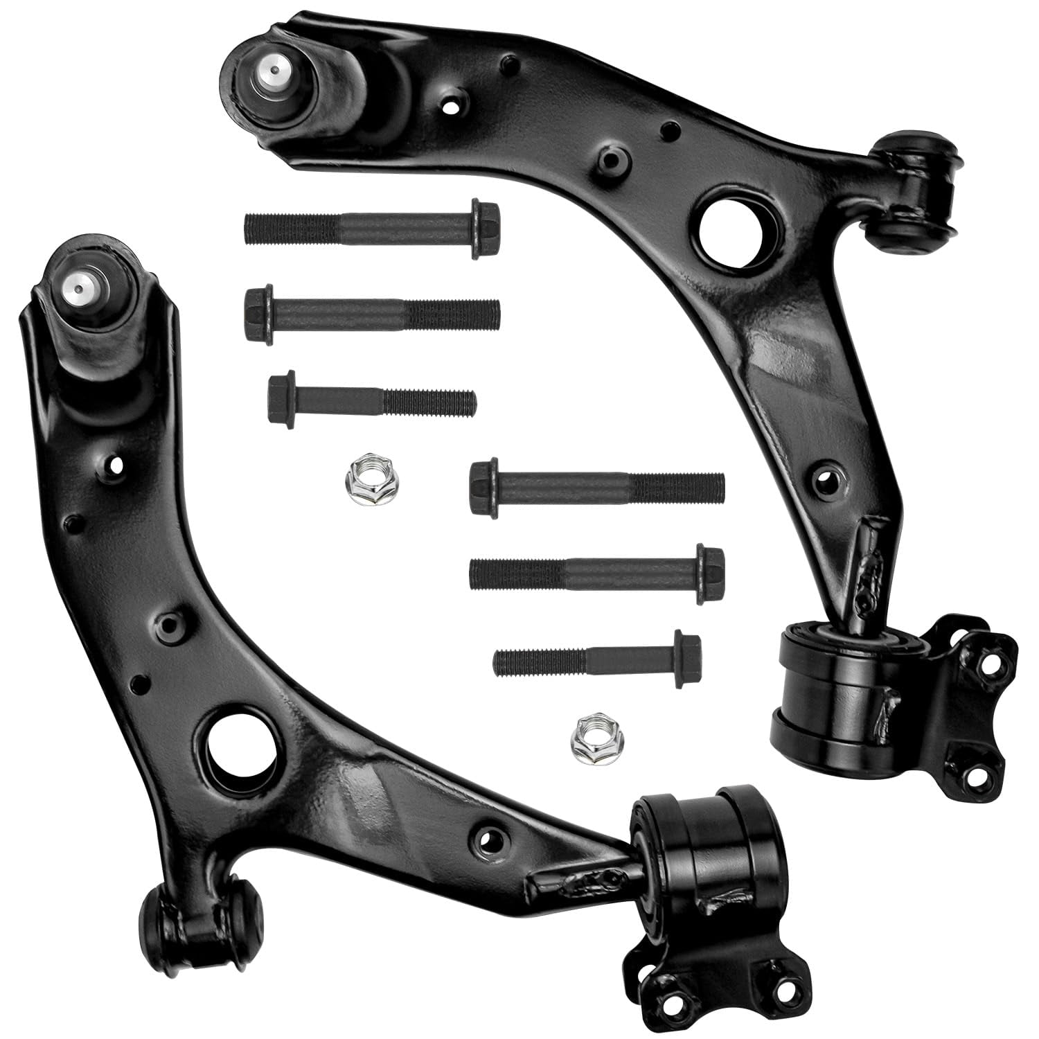 Detroit Axle - Front End 12pc Suspension Kit for 2004-2009 Mazda 3, 2006-2017 Mazda 5, 2 Lower Control Arms w/Ball Joints Inner & Outer 4 Tie Rods 2 Boots Front & Rear 4 Sway Bars