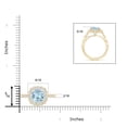 thumbnail image 3 of ANGARA Natural Cushion 1.95 ct Aquamarine Ring with Floral Halo in 14K Yellow Gold for Women (Size-8mm) | March Birthstone, Birthday, Anniversary, Jewelry Gift for Women | Natural Aquamarine Ring, 3 of 7