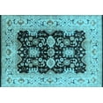 thumbnail image 1 of Ahgly Company Indoor Rectangle Oriental Light Blue Traditional Area Rugs, 7' x 9', 1 of 4
