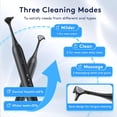 thumbnail image 2 of Electric flosser | Electric flosser, with 3 modes + 50 replacement heads, electric flosser and tongue cleaner, water flosser alternative, black, 2 of 4