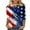 5-Multicolor, variant on SELONE 3/4 Sleeve T Shirts For Women Fourth of July Print Star Stripe Tops Crewneck Clothes Patriotic Graphic Wear