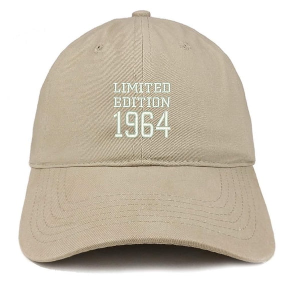 Trendy Apparel Shop Limited Edition 1964 Embroidered Birthday Gift Brushed Cotton Cap