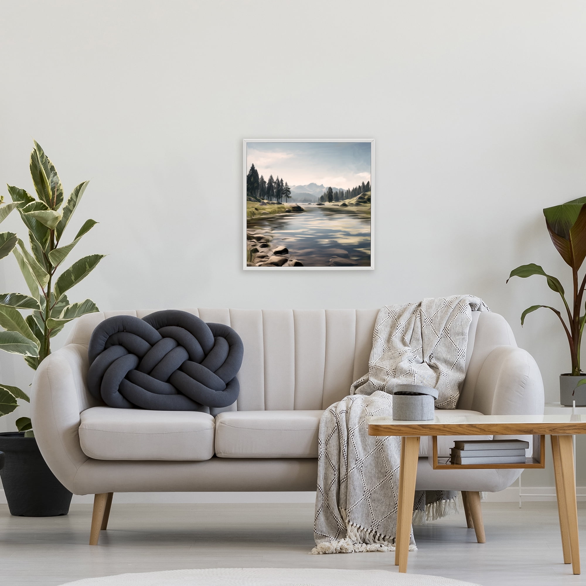 My Hideaway Pond Ripples White Framed Giclee Art, design by Kim Allen