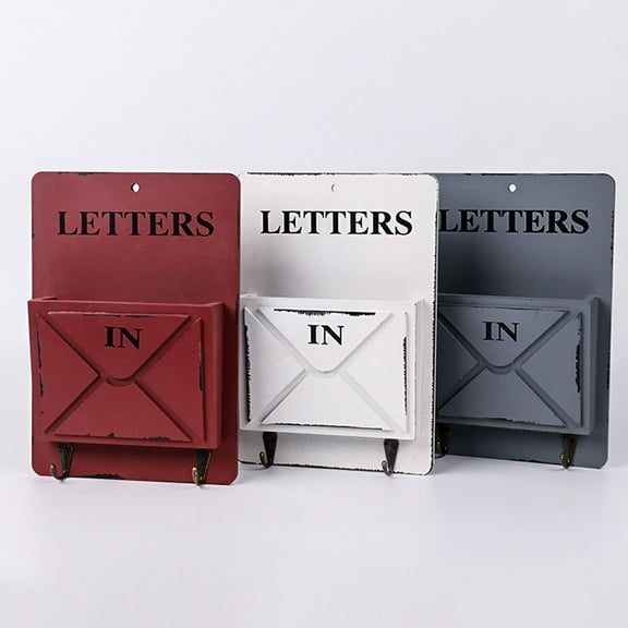 FONDOTIN Wall Mounted Mail Organizer Metal 1Set