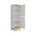 thumbnail image 5 of Nmkwnr Kitchen 2 Doors Pantry with 4 Inner Shelves, Light Brown + White, 5 of 7