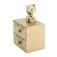 thumbnail image 3 of Tooth Box, Drawer Opening Design Teeth Saver Box Cute Bear-Shape Durable Sturdy With 2 Drawers For Collection For Growth Memorial For Gift For Children Green Patina,Ancient Tin, 3 of 8