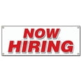 thumbnail image 1 of SignMission B-Now Hiring 18 x 48 in. Now Hiring Banner Sign, 1 of 4