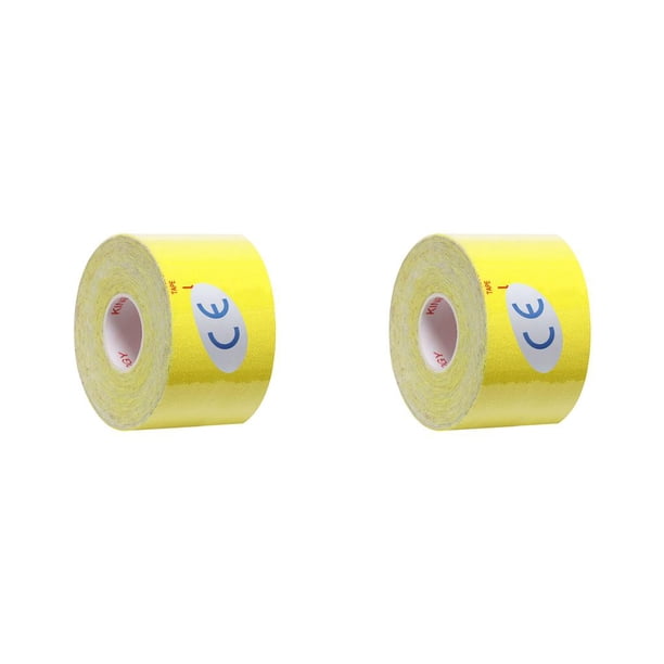Cinta elástica Soporte muscular Advancent amarillo 3.8cmx5cm 2piezas