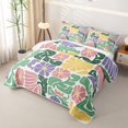 thumbnail image 3 of Homewish Vintage Boho Twin Quilt Set,Purple Pink Daisy Flowers Twin Coverlet Set,2 Pieces, 3 of 7